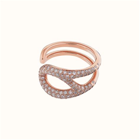 hermes chaine d'ancre ring gold|Chaine d'ancre Punk ring, medium model .